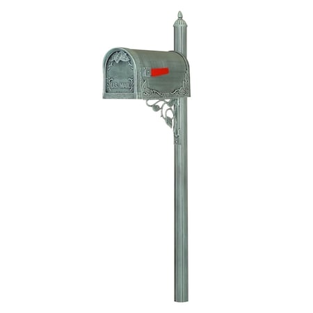Special Lite Floral Curbside with Albion Mailbox Post, Verde Green SCF-1003_SPK-651-VG